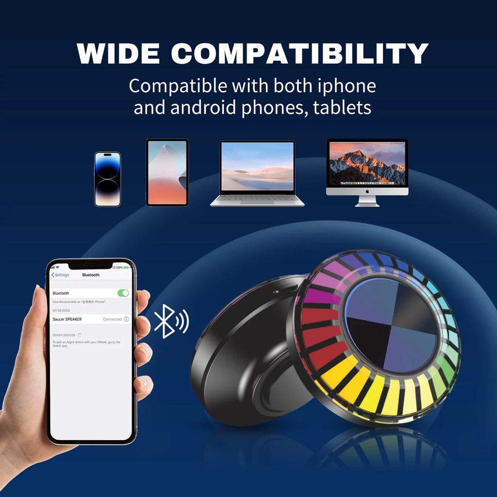 Bone Conduction Speaker Bluetooth with RGB Rhythm Lights Z1007