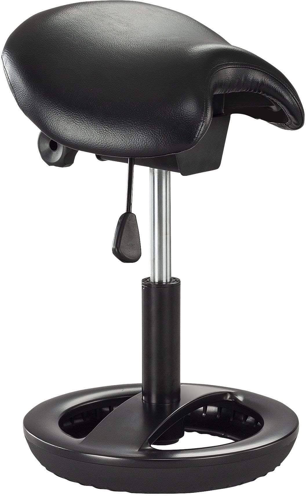 Black Vinyl Saddle Seat Stool O81047