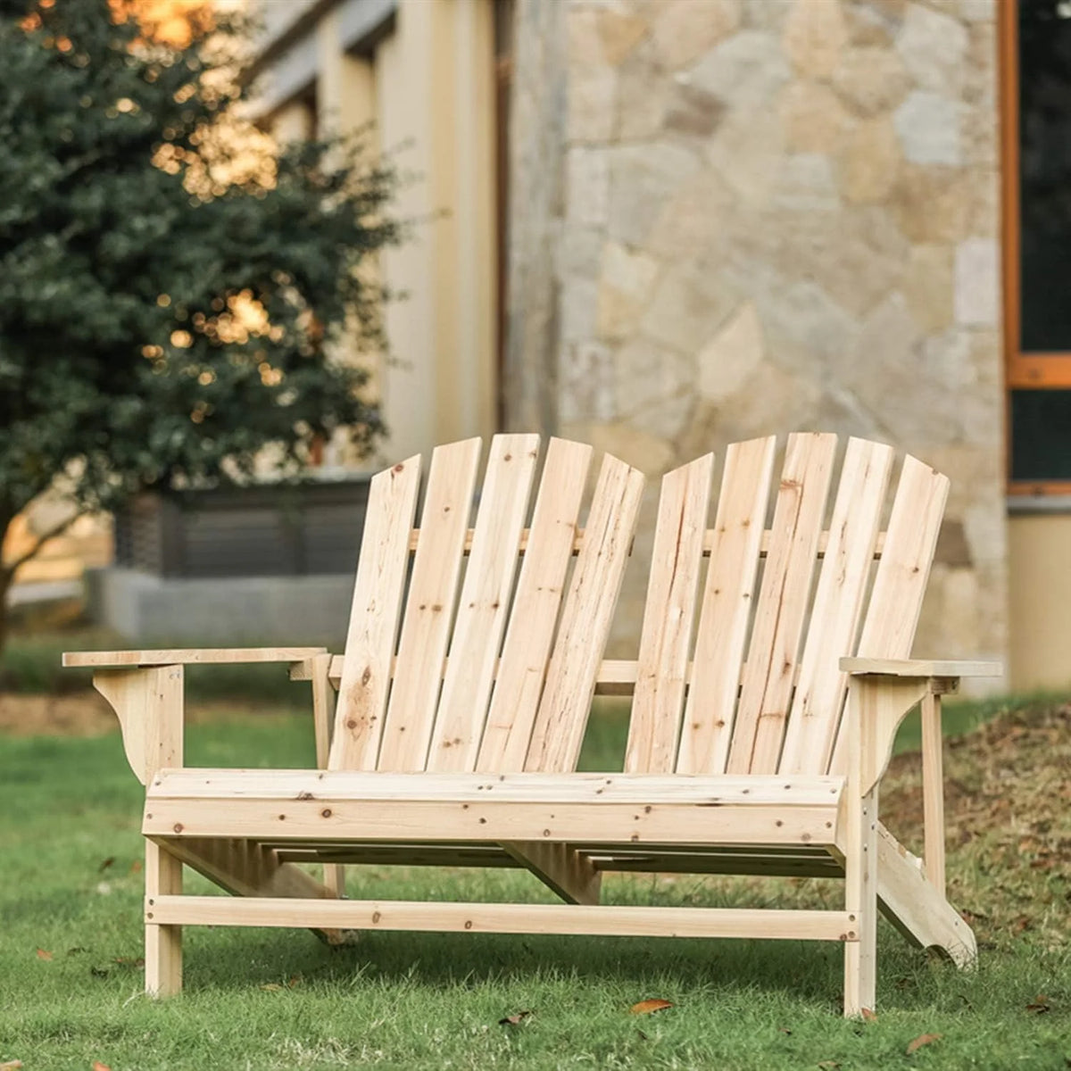 Wood Adirondack Chair for 2 Persons H753496