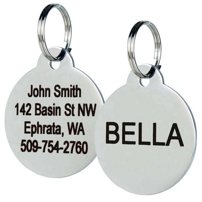 Stainless Steel Personalized Dog & Cat Tag V26458