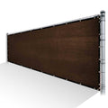 Brown Privacy Fence Screen Mesh with Reinforced Grommets T86804