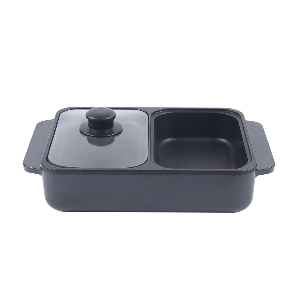 2-IN-1 Electric Hot Pot BBQ Grill Smokeless Cooking Pan 1200W S40995