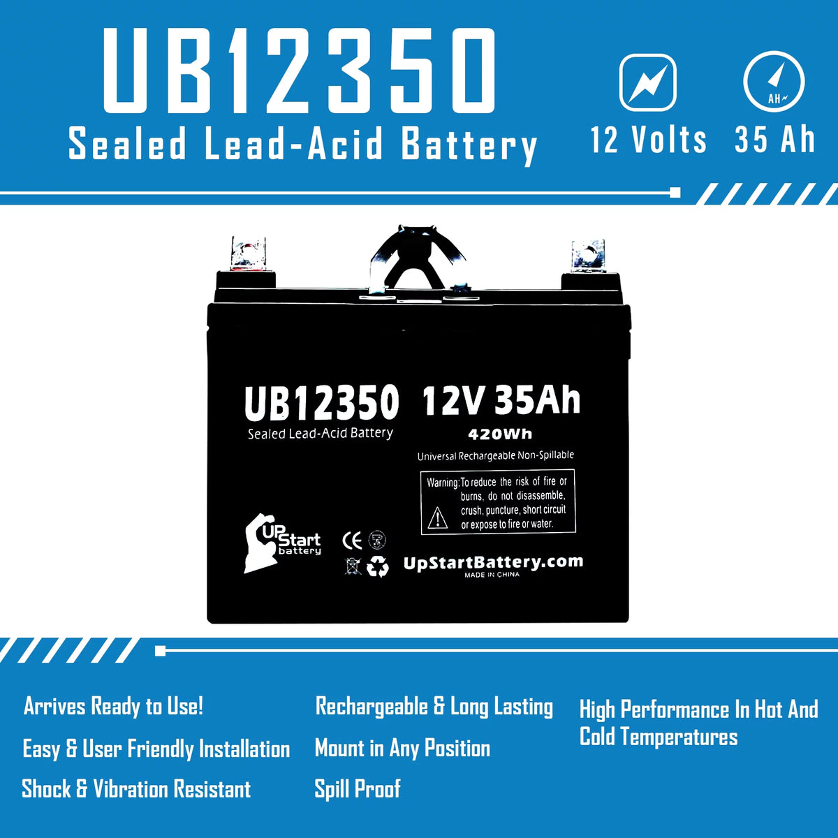 12V 35Ah Sealed Lead Acid Battery X85546